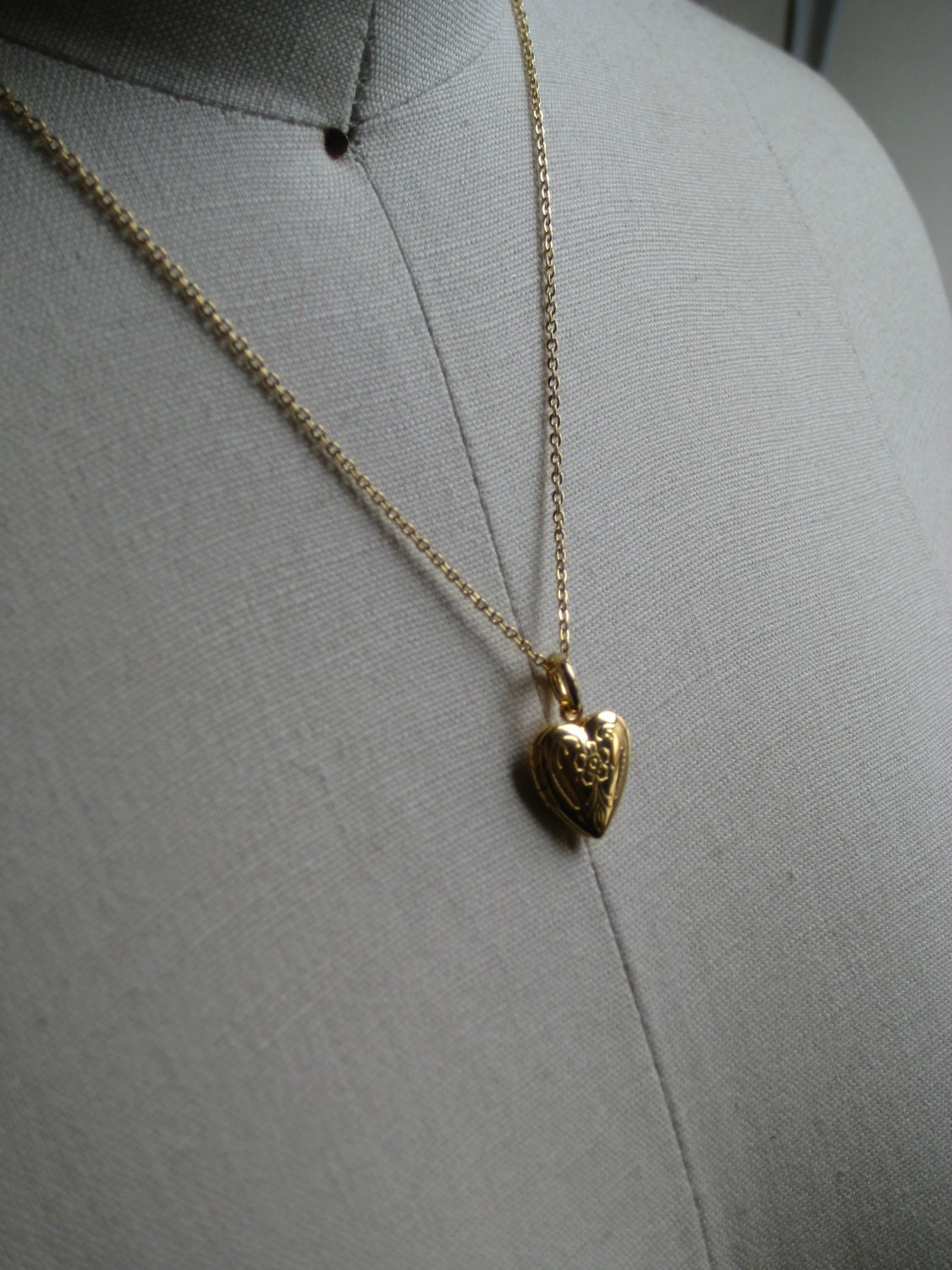 Tiny Heart Locket Necklace