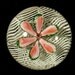 Mentuck Art Glass paperweight Latticino Floral FREE SHIPPING