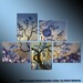 CUSTOM PAINTING Abstract Modern Landscape Tree Asian Zen Art by Gabriela 44x32 Metallic blue