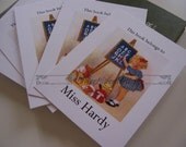 Bookplates - Teacher Gift - Thank You Gift - Dolly School - SweetScarlett