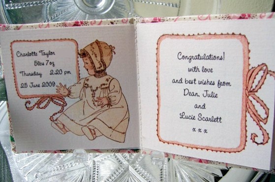 New Baby Congratulations Custom Bespoke Personalized - Lucky Penny Sixpence Book-  SweetScarlett