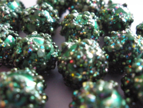 Vintage Glass Frit Sugar Beads (4)