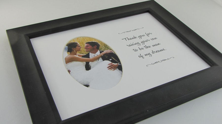 Thank You For Raising Your Son  8 x 10 Picture Frame Photo Mat Design M55