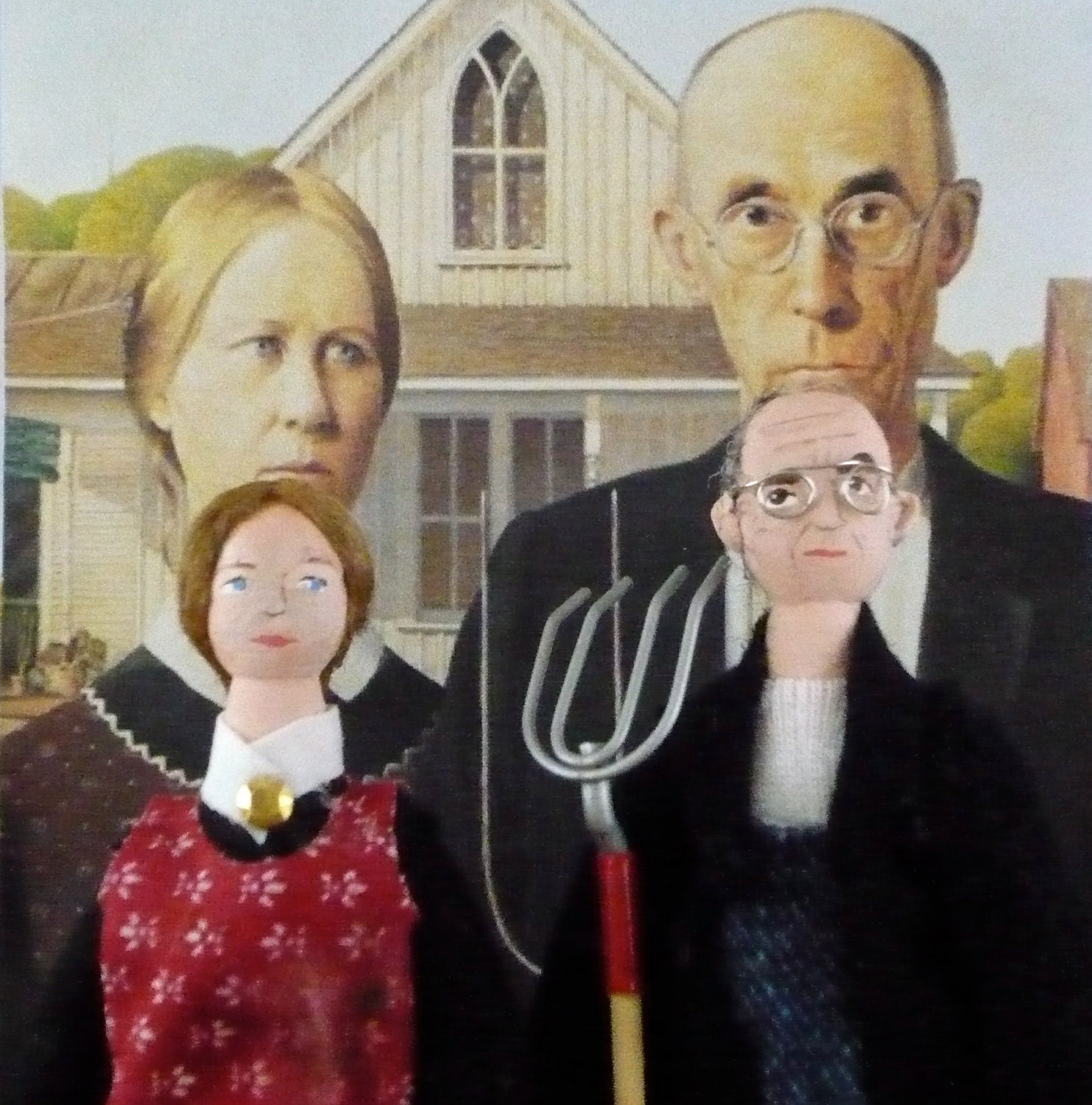 American Gothic Dolls Art Miniature Collectible Set