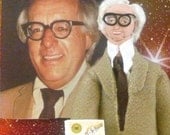 Ray Bradbury Doll Miniature Author of Fahrenheit Art Collectible