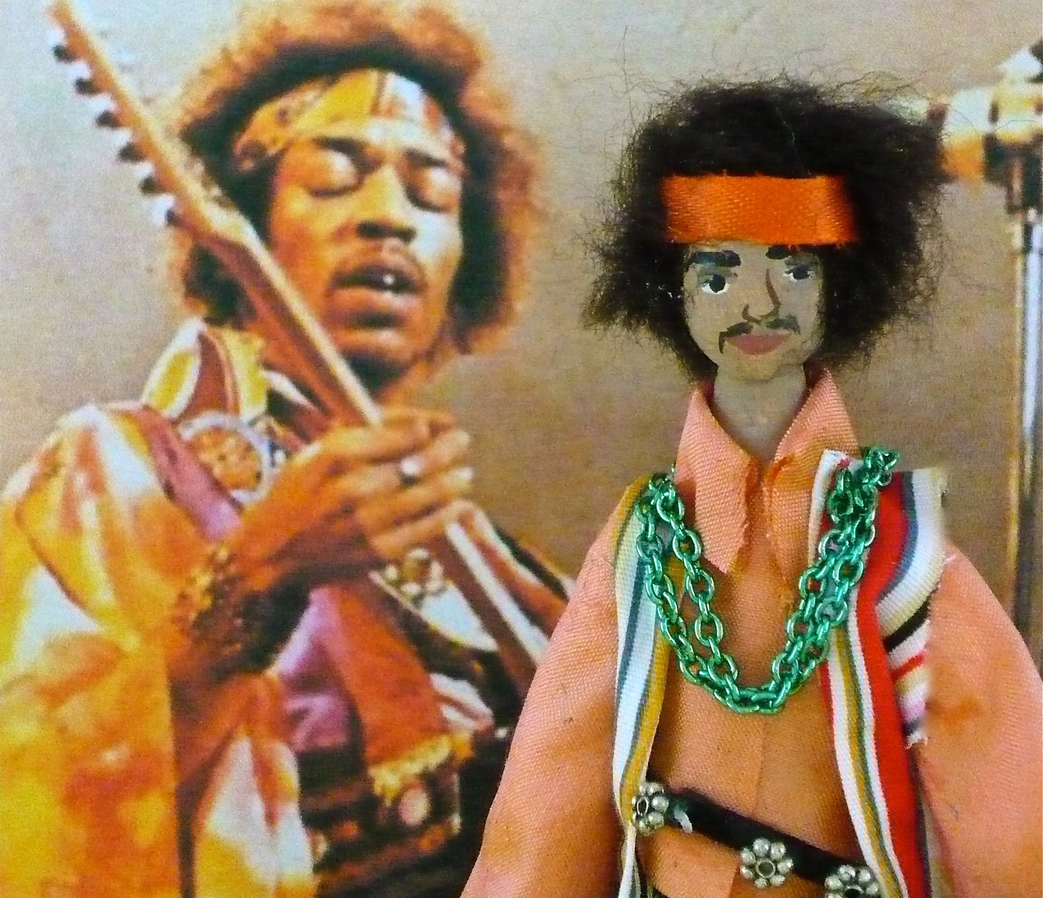 Jimmi Hendrix Doll Miniature Musician Art