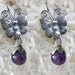 Sale from 45 to 35 Frida Style earrings Butterfly with Amethyst