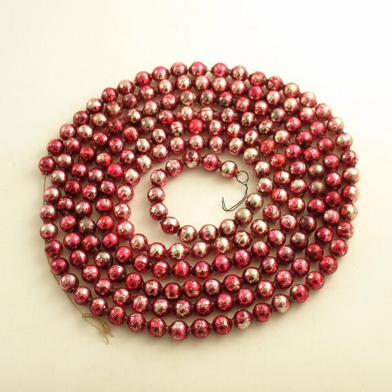 vintage pink glass bead christmas tree garland by efinegifts vintage pink glass bead christmas tree garland by efinegifts