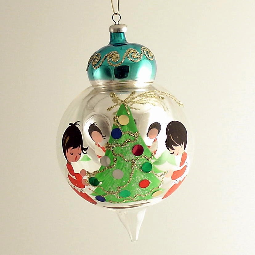 vintage glass christmas tree ornament italy by efinegifts vintage glass christmas tree ornament italy by efinegifts