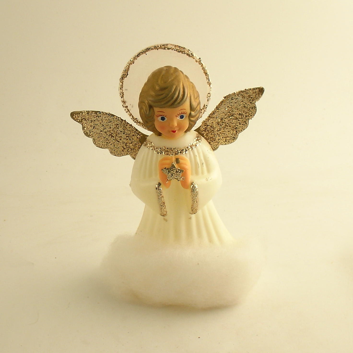 Vintage Christmas Tree Topper Doubl Glo Angel by efinegifts