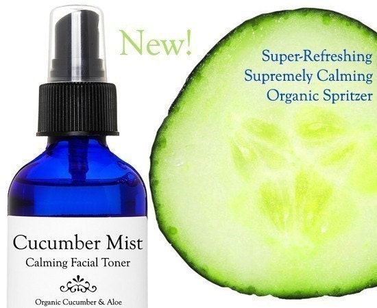 Cucumber Mist - Organic Facial Toner - Calming Cooling and Moisturizing for Sensitive Skin 4 oz