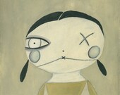 Pop Modern Art, Folk Art Print ( Caroline )