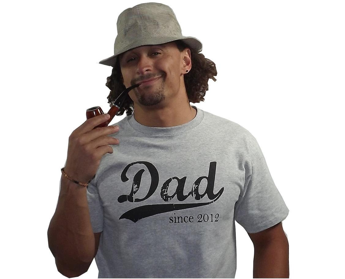 Dad since (any year) - Personalized Father's Day Tshirt - New Dad Gift - sizes sm, med, lg, xl - many colors available