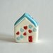 SALE Confetti Hearts - red aqua blue white - little clay house