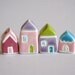 Little Clay House - Pink Lavender - Miniature Ceramic Cottage