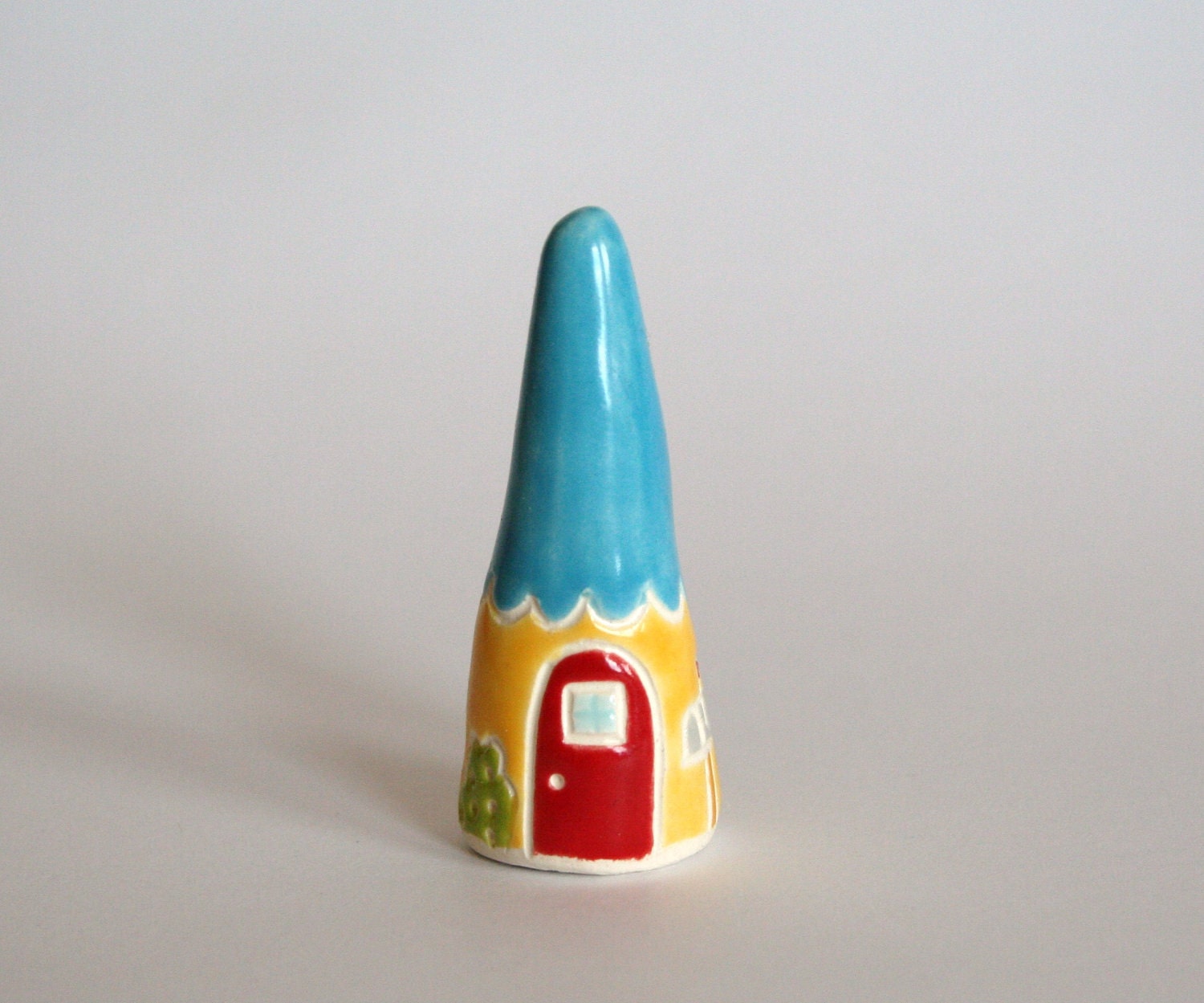 SAVE 25% Ceramic collectible THIMBLE Fairy Gnome Tree House