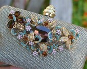 Champagne vine jeweled purse -- ready to ship bridal purse