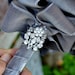 Cascading teardrop brooch bouquet -- deposit on a made-to-order bridal bouquet