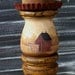 Lg Candle Holder Primiitve Folk Art  Saltbox Farm Home Decor PAFA OFG