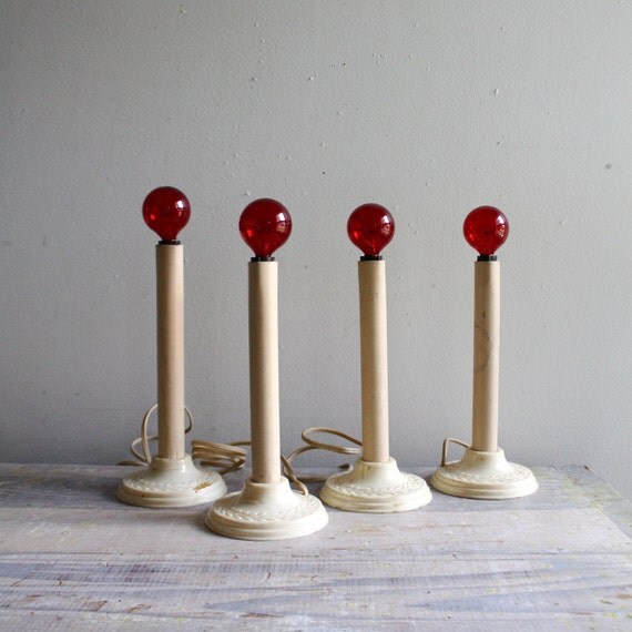 Set of Vintage Window Candle Lights by ethanollie on Etsy