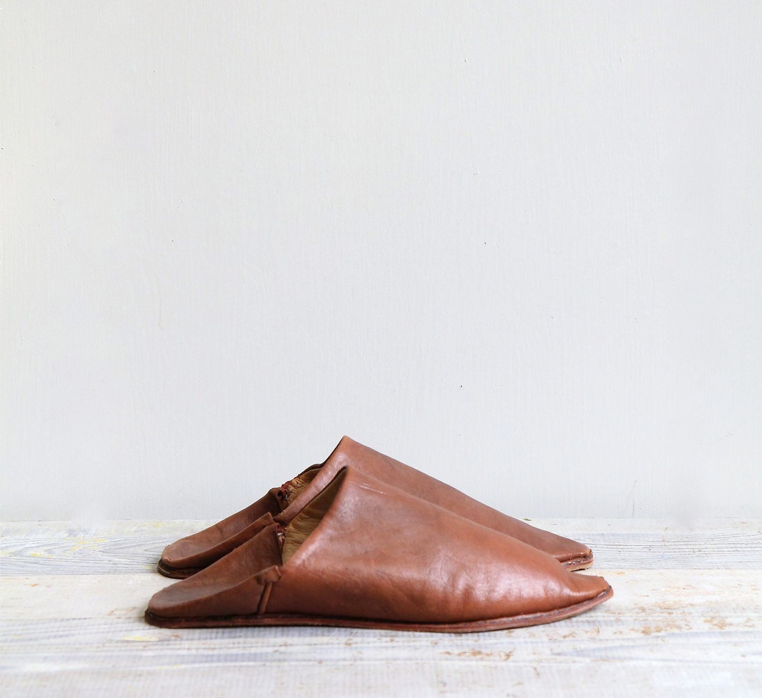 Vintage Calf Skin Leather Slides