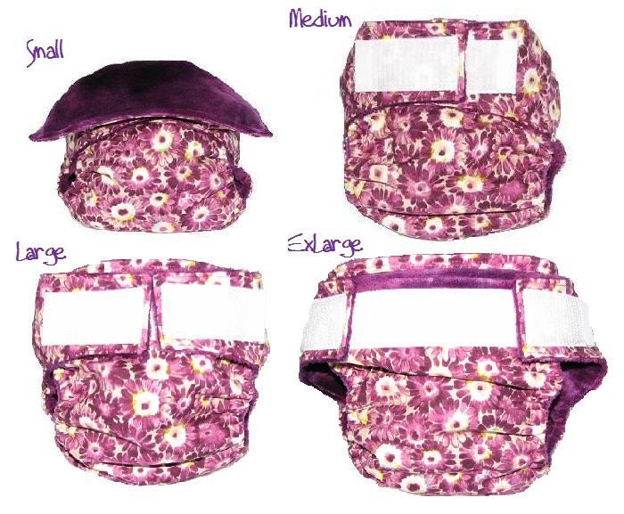 Purple Daisies Print w\/Hidden PUL KCK One Size Pocket Diaper---BIG NOVEMBER SALE