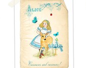 Alice in Wonderland, Art Print, Collage, Deer, Nursery Print, Woodland, Curiouser and Curiouser, Tea Party, Giclee