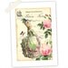 Marie Antoinette, Art print, Collage, Giclee, Pink Roses, Vintage French receipt, Yellow, Shabby Chic