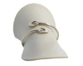 Snake ring - sterling silver 925 - tiny ring - peacock feather