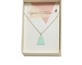 Triangle necklace - silver - mint