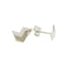 Chevron earrings - 925 sterling silver - white enamel