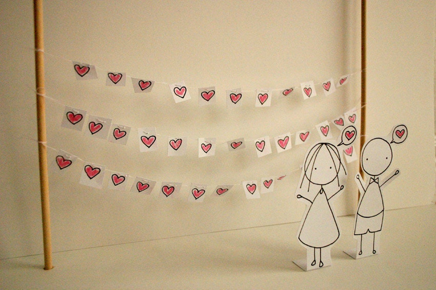 Valentines - I love you - Photo print - Paper diorama