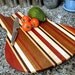 Handmade Wood Jazzy Bass Guitar Cutting Board - Cherry, Bloodwood, & Curly Maple