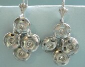 Vintage -sewing snaps- dangle earrings