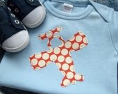 Baby Boy Clothing // Baby Blue Bodysuit // Airplane Appliqué // size 6-12 months