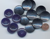 Vintage Buttons  15 Navy Blue