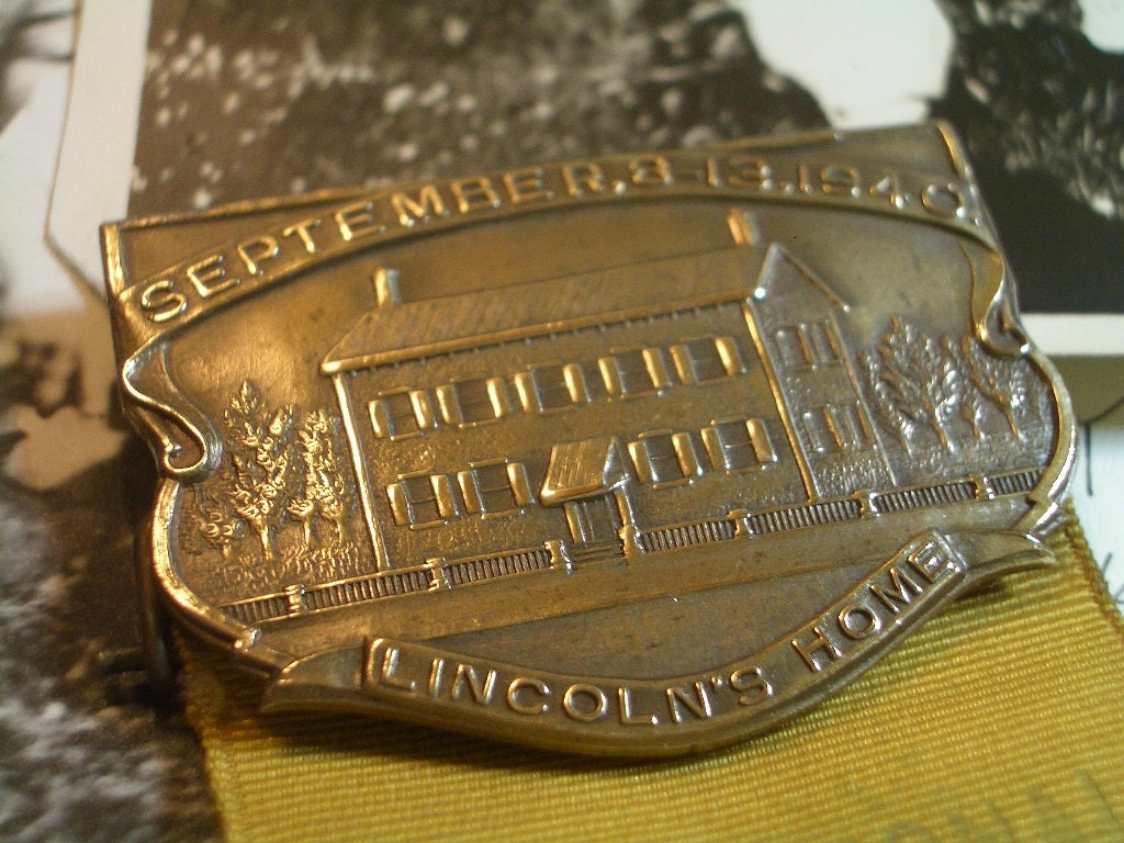 Abe Lincoln...Advertising Convention Badge and Ribbon