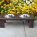 Modern Custom Stained Elevated Dog Bowl Feeder 4.5" Tall with 1-Pint Bowls