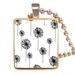 Dandelion  black and white  necklace , dandelion charm, dandelion pendant with ball chain necklace included