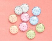 10pcs handmade assorted color of sweet dream round clear glass dome cabochons 12mm (12-9451)