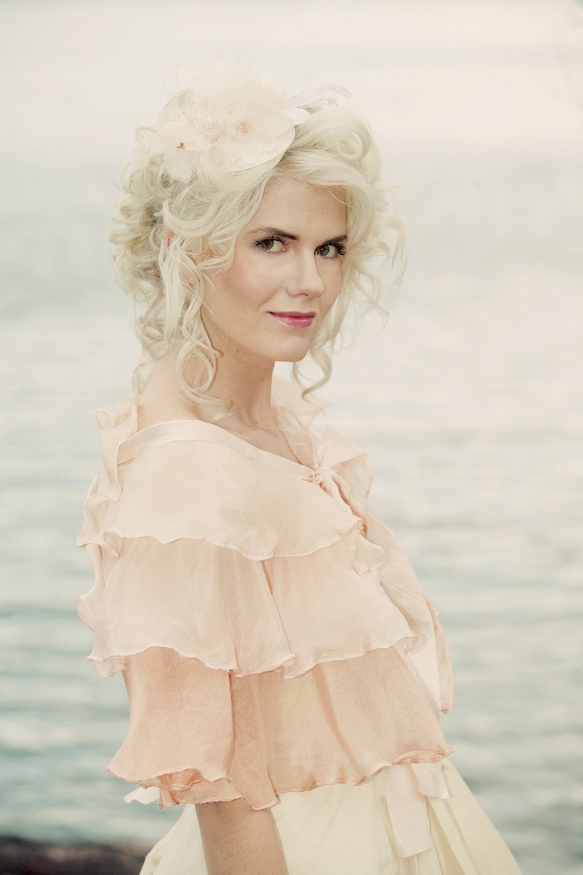 Habotai Silk Capelet - The Petal Capelet- Made to Order