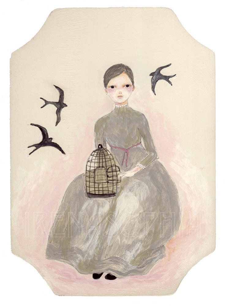 I Let My Birds Out print of original painting
