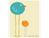 Children's Wall Art / Nursery Decor Little and Large 11x14 inch print by Finny and Zook