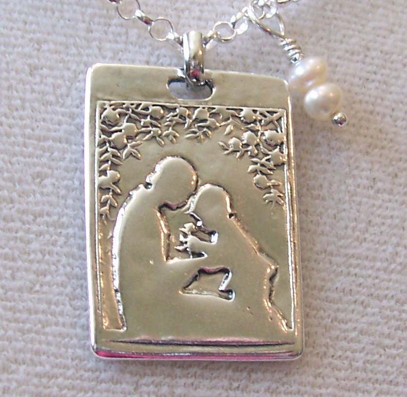 Sale - Mother and Child Necklace