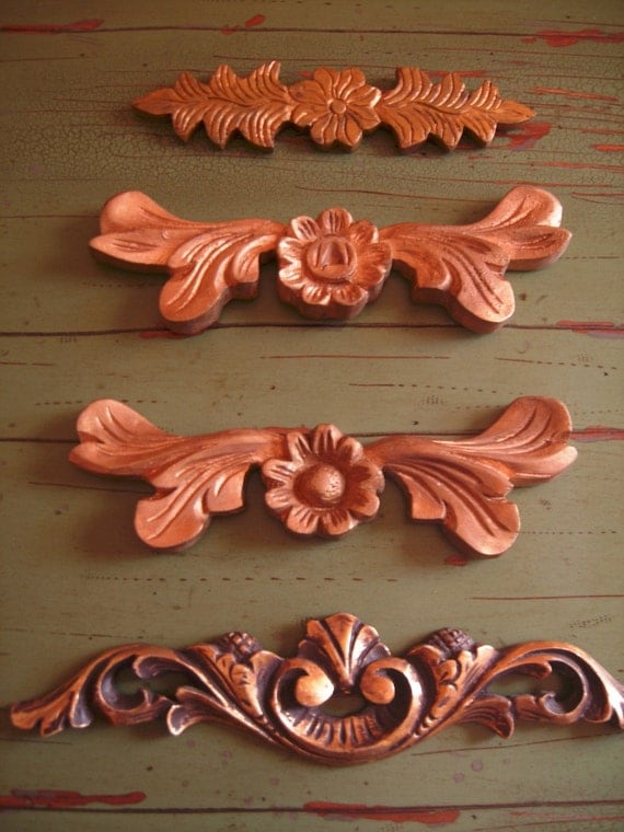 Carved Wood Embellishments by LikeBette on Etsy