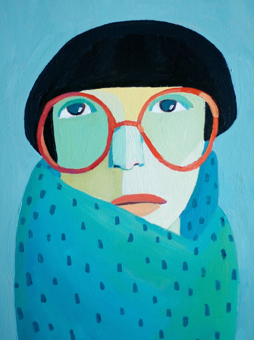 portrait with glasess original