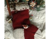 Jingle Bells Hand Knit Christmas Stocking Knitting Pattern ONLINE DOWNLOAD