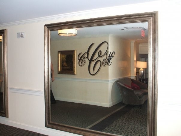 Extra Large Personalized Vinyl Wall Decal Monogram