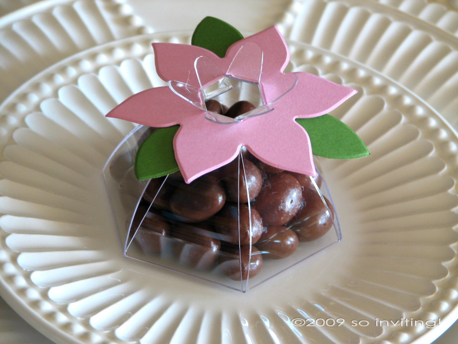 Blooming Favor Boxes in Pink - 12