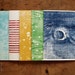 Hand printed wood block card set